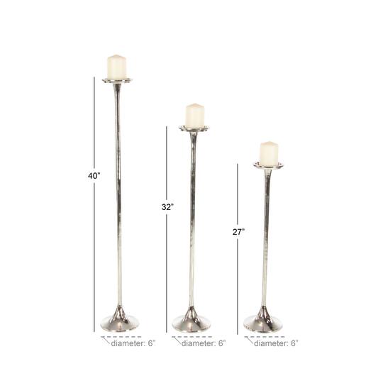 Aluminum Modern Candle Holder Set